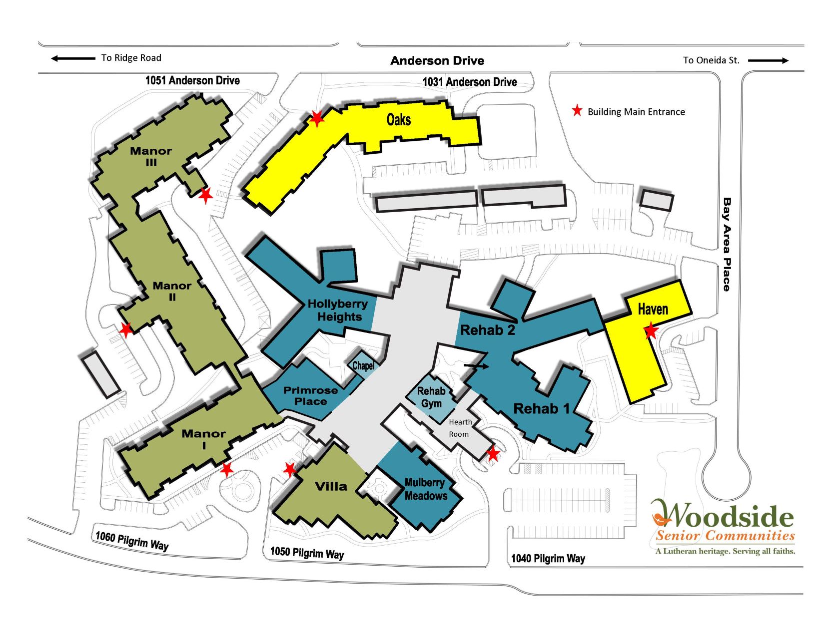 Woodside Senior Communities Campus Map